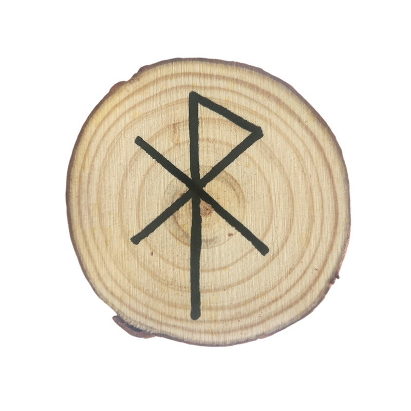Rune de l'Amour sur bois