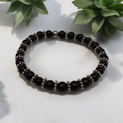Bracelet tourmaline noire 6mm