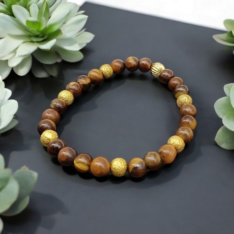 Bracelet œil de tigre 6mm