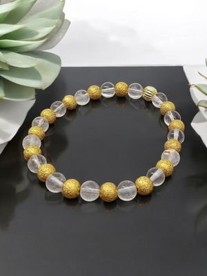 Bracelet cristal de roche 6mm