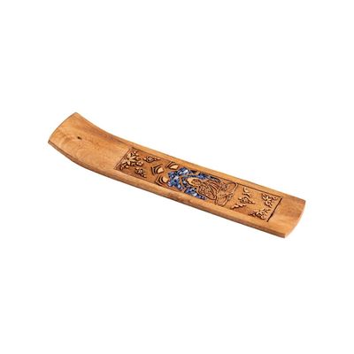 Porte-encens en bois - Bouddha avec Sodalite