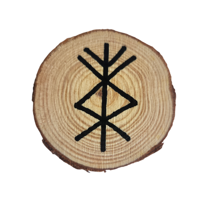 Rune Prospérité sur bois