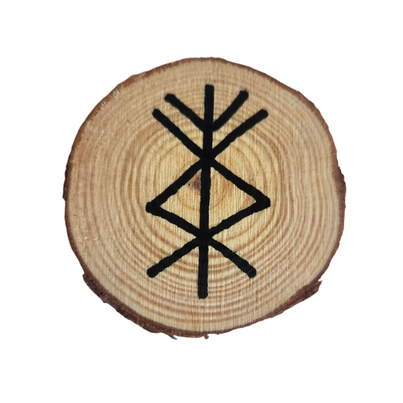 Rune Prospérité sur bois