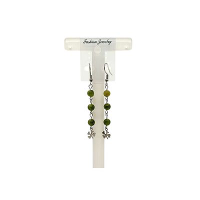 Boucle d'oreille Jade canada et trèfle