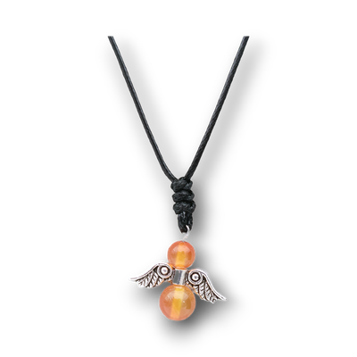 Collier Ange et perles de Cornaline