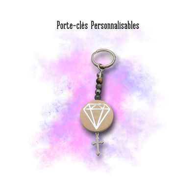 Porte-clés Diamant personnalisable