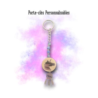 Porte-clés Licorne personnalisable
