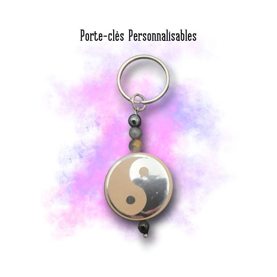 Porte-clés Yin Yang personnalisable