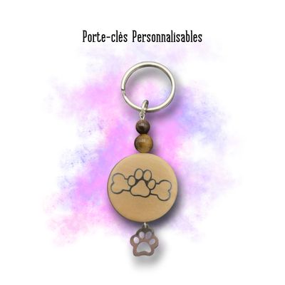 Porte-clés Patoune personnalisable