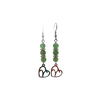 Boucles d'oreilles Astro - Bélier - Aventurine verte mat