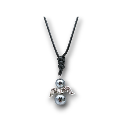 Collier Ange et perles d'Hématite