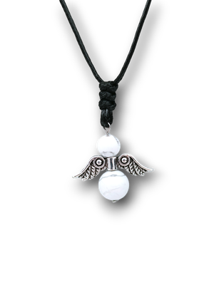 Collier Ange et perles de Howlite