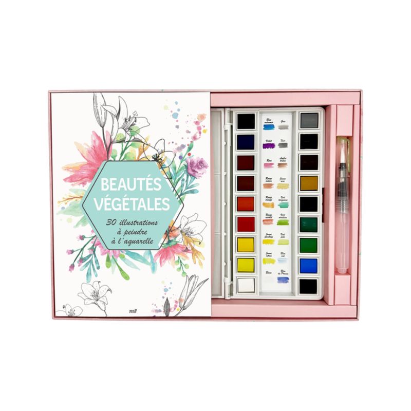 Coffret - Beautés végétales - 30 illustrations à peindre à l'aquarelle