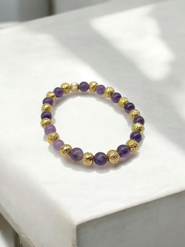 Bracelet améthyste 6mm
