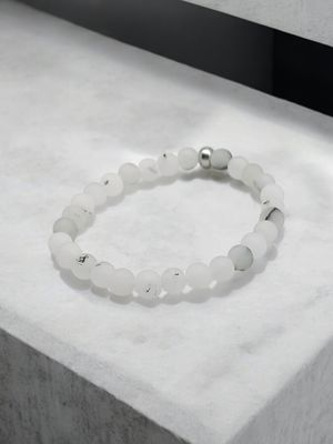 Bracelet quartz inclusions de tourmaline 6mm