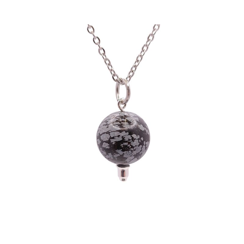 Collier et pendule - Obsidienne Flocon de neige Collier et pendule - Obsidienne Flocon de neige
