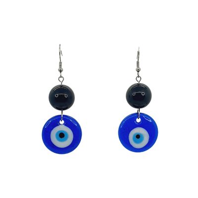 Boucles d'Oreilles - Obsidienne œil céleste - 16 mm