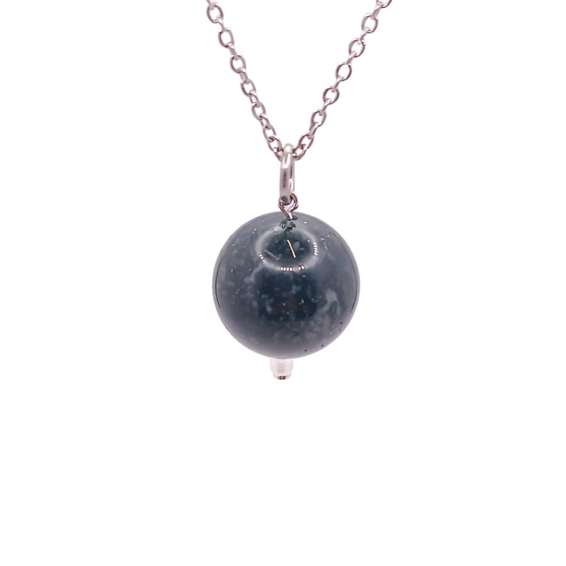 Collier et pendule - Agate mousse