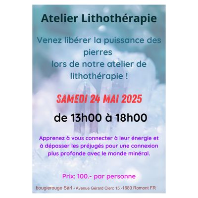 Atelier Découverte Lithothérapie