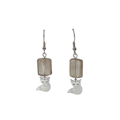 Boucles d'Oreilles - Quartz Fumé - 10 x 15 mm Boucles d'Oreilles - Quartz Fumé - 10 x 15 mm