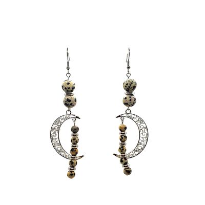 Boucles d'Oreille - Jaspe dalmatien - 6 &amp; 10,5 mm