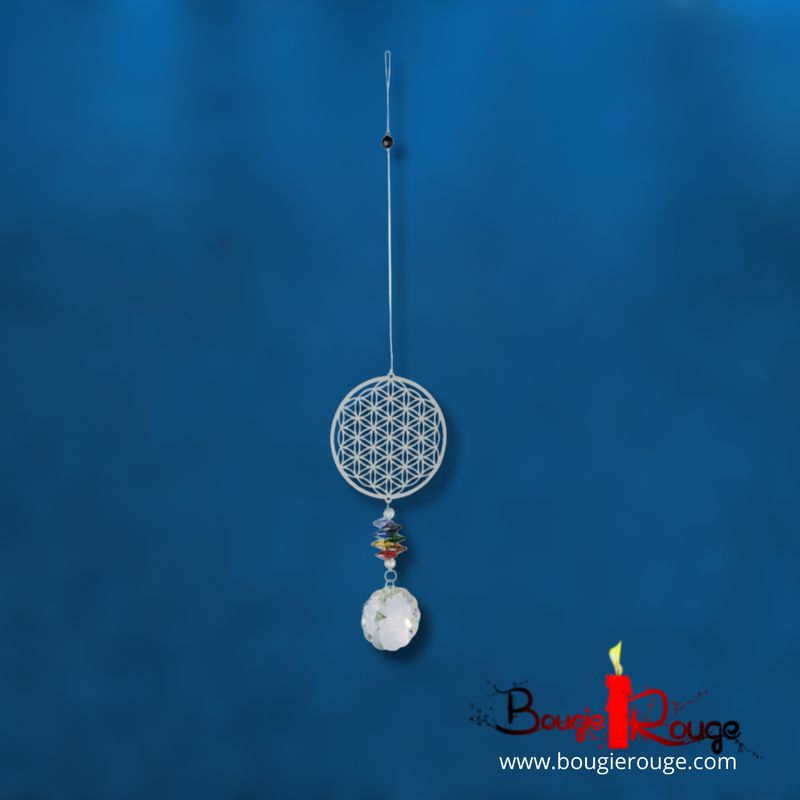 Mobile Attrape-soleil Cristal Fleur de vie 41 cm Mobile Attrape-soleil Cristal Fleur de vie 41 cm