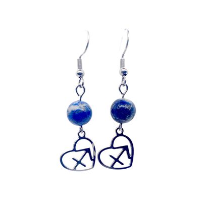 Boucles d'oreilles Astro - Sagittaire - Lapis Lazuli