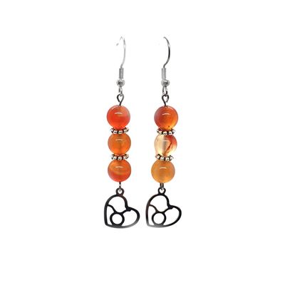 Boucles d'oreilles Astro - Taureau - Cornaline