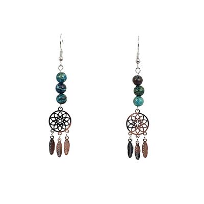 Boucles d'Oreilles - Chrysocolle - 6 mm