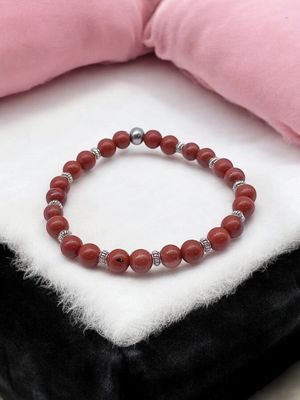 Bracelet jaspe rouge 6mm