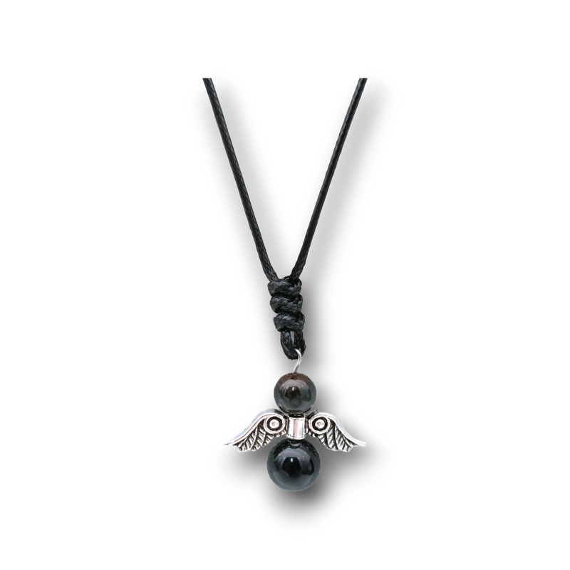 Collier Ange et perles d'Oeil-de-faucon Collier Ange et perles d'Oeil-de-faucon
