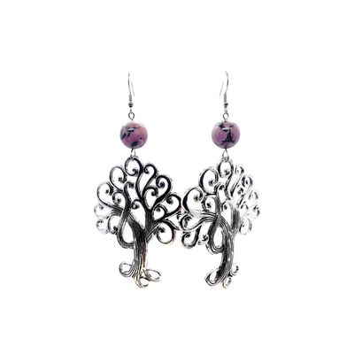 Boucles d'Oreilles - Rhodonite - 14 mm