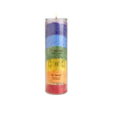 Bougie Chakra Multicolore Sri Yantra 7 Chakras