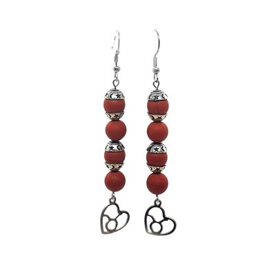 Boucles d'oreilles Astro - Taureau - Jaspe Rouge