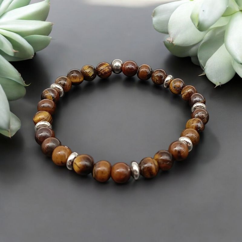 Bracelet œil de tigre 6mm