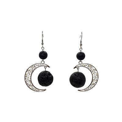 Boucles d'Oreilles - Pierre de Lave - 10 &amp; 20 mm