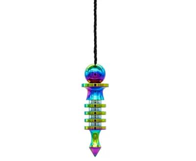 Pendule isis en laiton arc-en-ciel 27g Pendule isis en laiton arc-en-ciel 27g