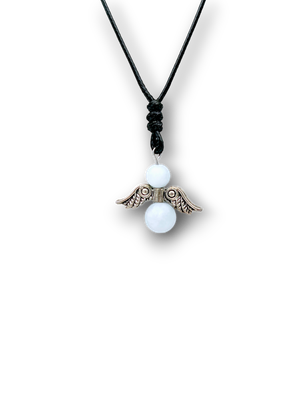 Collier Ange et perles d'Aigue-marine