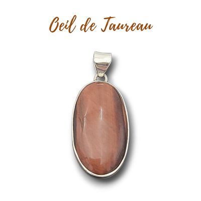 Pendentif en argent 925 et Oeil-de-taureau