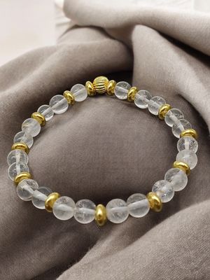 Bracelet cristal de roche 6mm