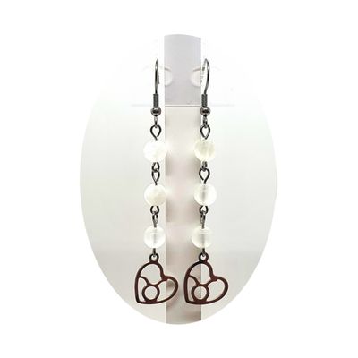 Boucles d'oreilles Astro - Taureau - Sélénite