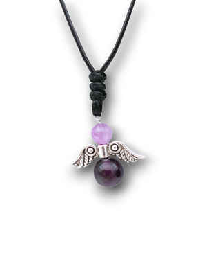Collier Ange et perles d'Améthyste