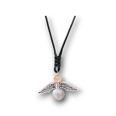 Collier Ange et perles de Pierre de lune