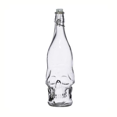 Bouteille en verre 1L - Tête de mort Bouteille en verre 1L - Tête de mort