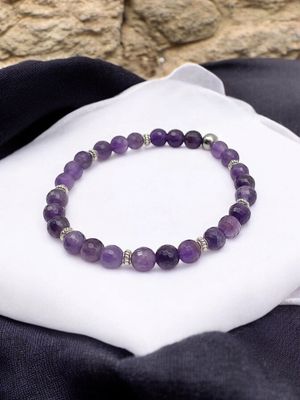 Bracelet améthyste facettée 6mm