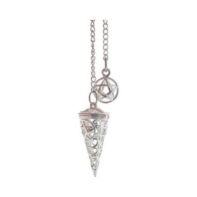 Pendule chambré, pentacle en argent antique