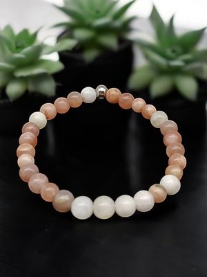 Bracelet pierre de lune 6mm