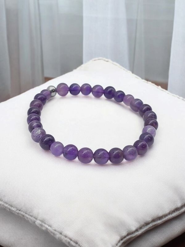 Bracelet améthyste 6mm