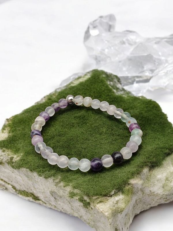 Bracelet fluorite 6mm