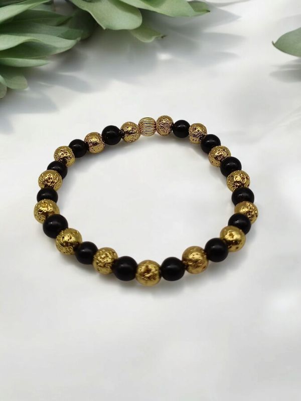 Bracelet tourmaline noire 6mm